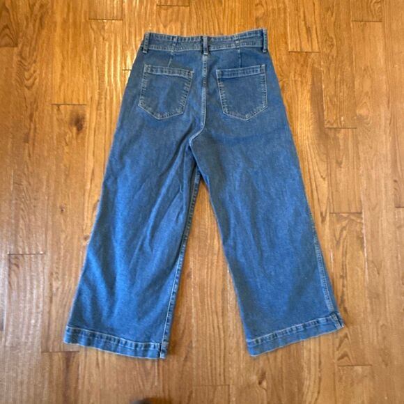Gap High-rise wide leg crop jeans size 10short - Picture 8 of 10